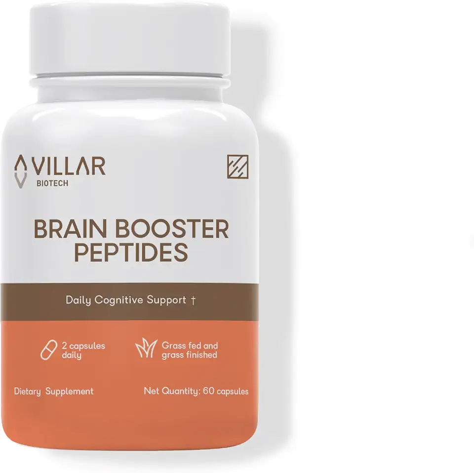 Brain Booster Peptides/Premium Blend of Grass-fed Brain Peptides | Promotes Brain Health | 60 Capsules - Kansas Nuitrition - HNZSDS