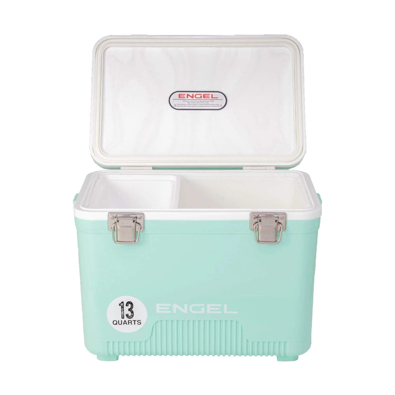 ENGEL 13 Quart 18 Can Leak Proof Odor Resistant Insulated Cooler Drybox, Seafoam