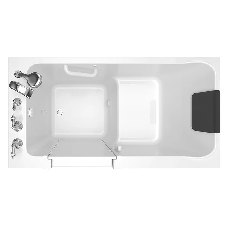 3260 Series 32"W x 60"L Acrylic Walk-In Soaking Bathtub with Left-Hand Drain/Faucet