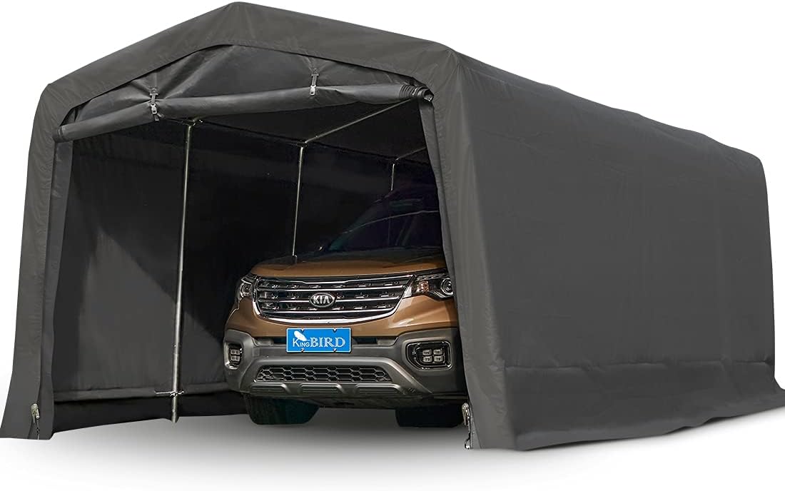 KING BIRD 13' x 20' x 12' Heavy Duty Anti-Snow Carport for SUV, Full-Size Truck and Boat, Outdoor Car Canopy Boat Shelter with Reinforced Ground Bars