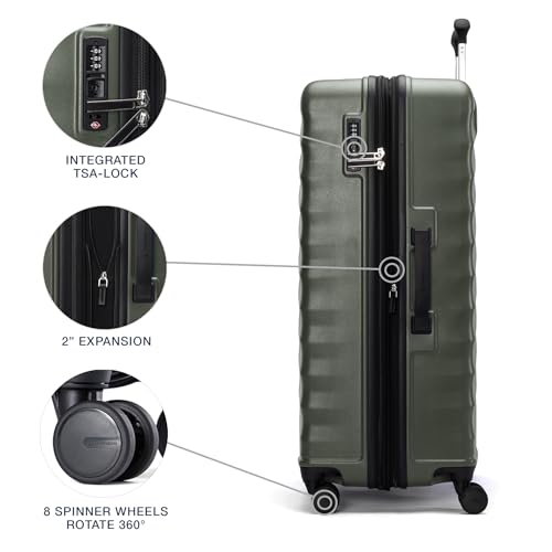Travelpro Maxlite Air V2 Hardside Expandable Carry on Luggage, 8 Spinner Wheels, Lightweight Hard Shell Suitcase, TSA lock, Black, Carry On 21-Inch