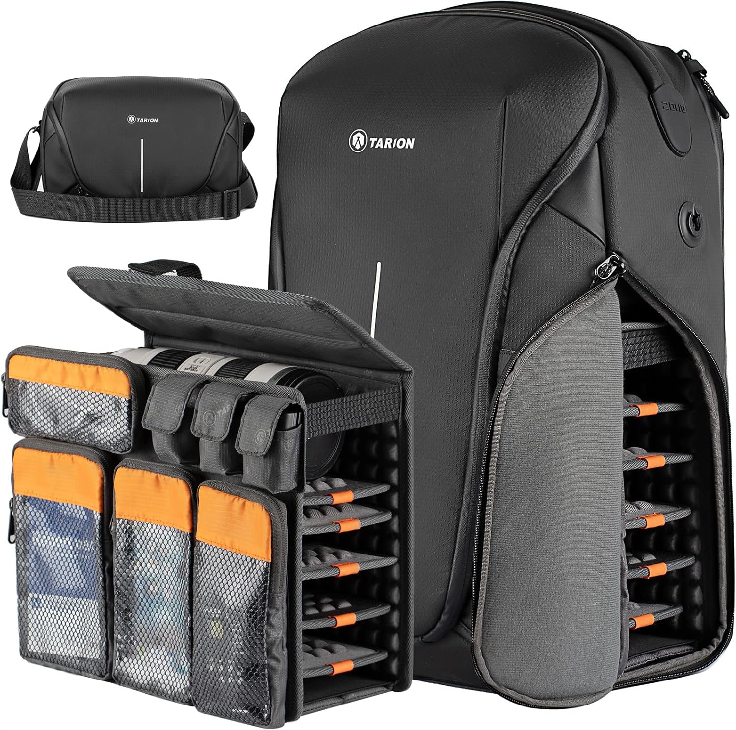 TARION Camera Backpack Large Camera Bag with Modular Insert Laptop Compartment Professional DSLR Camera Bag Backpack for Men Women Photographer(Zone