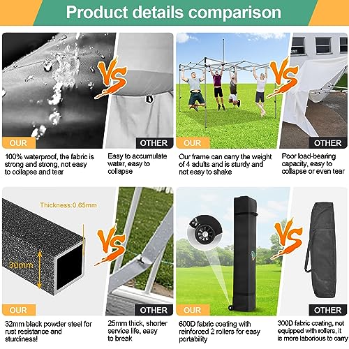 COBIZI 13x26 Pop Up Tent 13x26 Canopy with Sidewalls Heavy Duty Canopy Party Tent for Parties