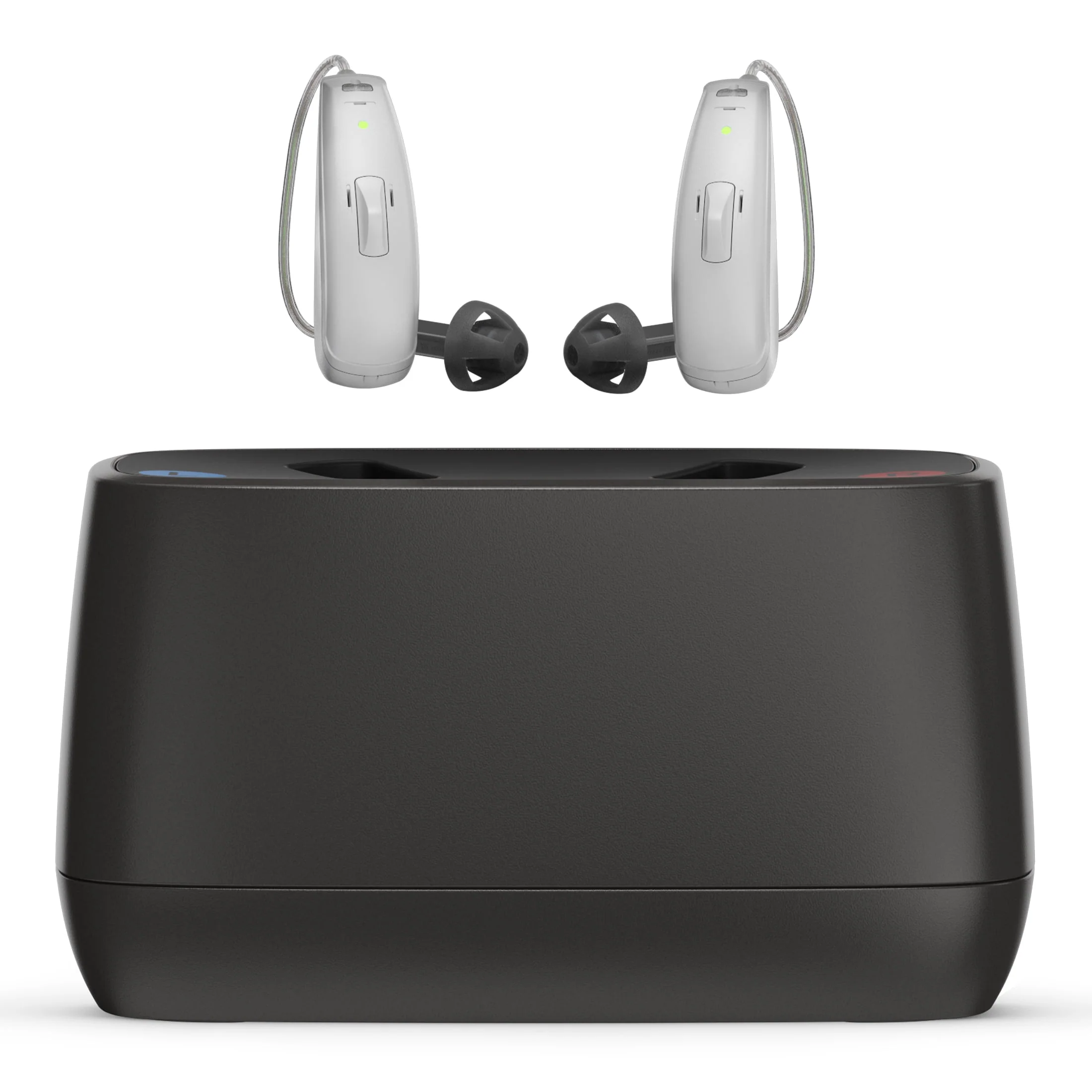 Jabra Enhance Select 50R Rechargeable, Behind-the-Ear Hearing Aids with Remote Professional Care and Bluetooth Streaming, Gray