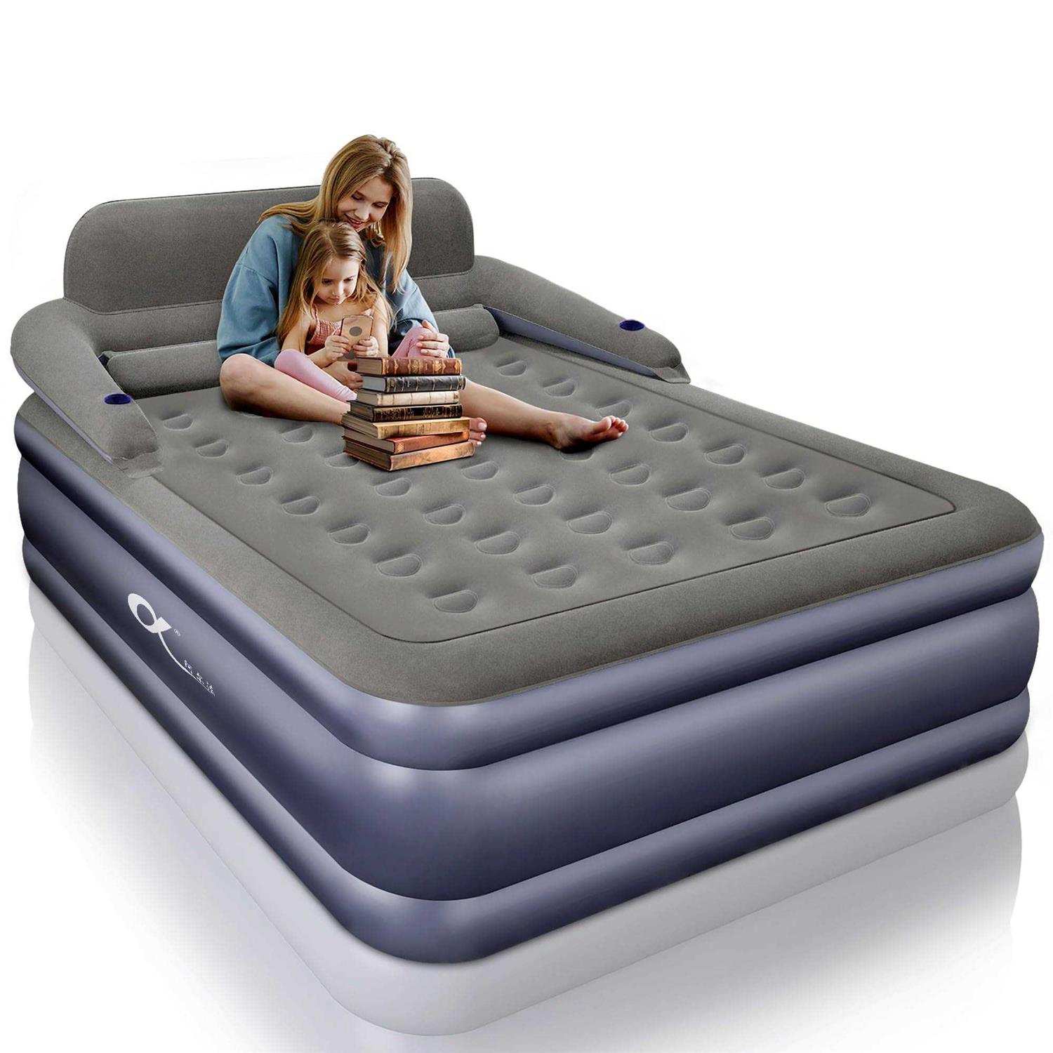 A-ER-FA Air Mattress with Headboard 3 Quick Inflation - Sports Supplies Online Store
