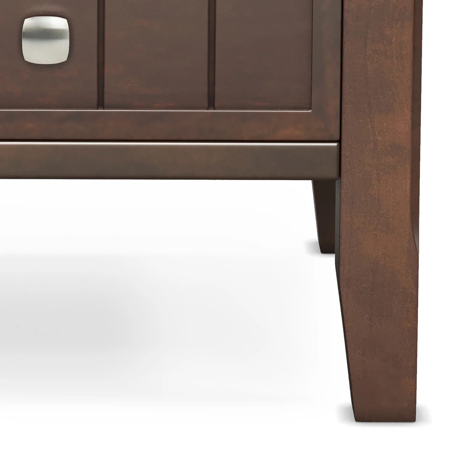 Simpli Home Acadian SOLID WOOD 19 inch Wide Square Transitional End Table with Drawer in Brunette Brown
