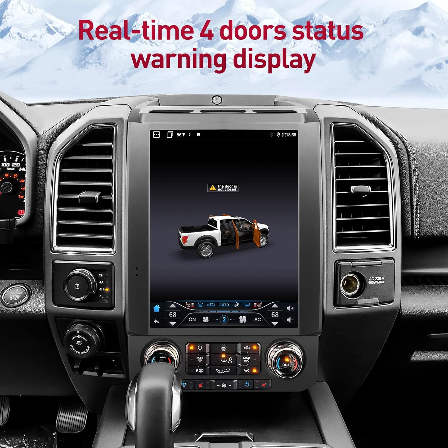 YULU E10 Car Radio Stereo for Ford F150 2015 to 2020 and F250/F350 2017 to 2019 Android 10.0 T-Style Head Unit 12.1 Inch IPS Navigation Build in