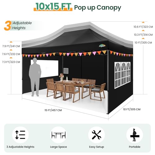 COBIZI 13x26 Pop Up Tent 13x26 Canopy with Sidewalls Heavy Duty Canopy Party Tent for Parties