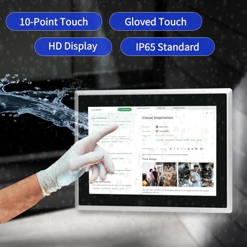 17 inch Android 11 Industrial Embedded Interactive Touchscreen Monitor, Capacitive Multi-Touch Tablet with Front IP65 Monitor, RAM 4G & ROM 32G