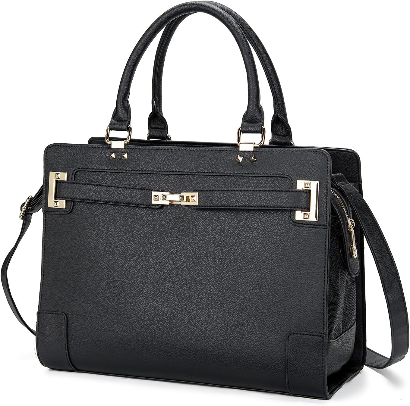 Fashion Pet Carrier Dog Cat Carrier Purse Soft-Sided Leather Handbag Pet Tote Bag for Small Dogs Puppy and Cats TSA Airline Approved (Black 3)