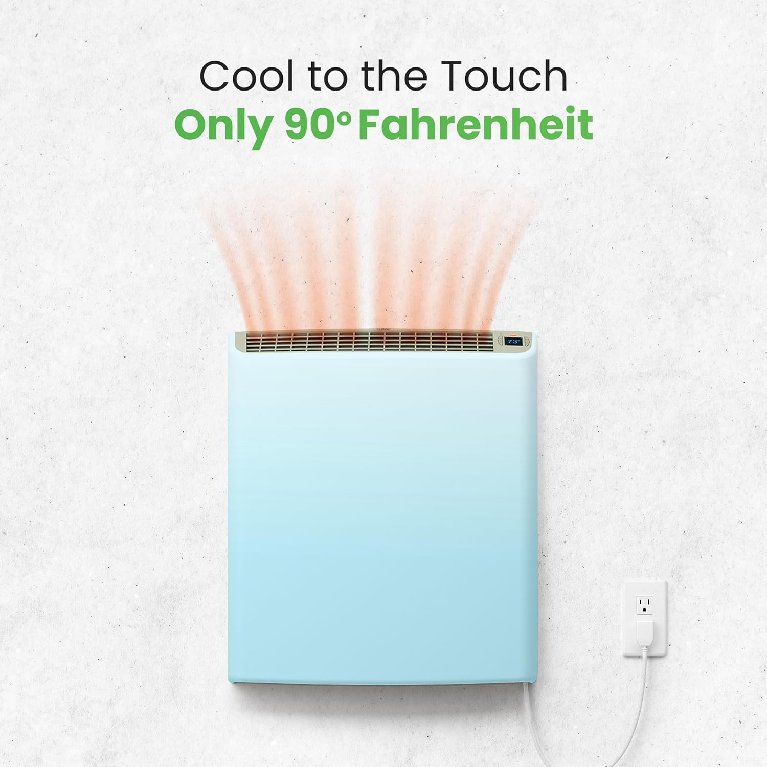 Smart Envi Wi-fi Plug-in Electric Wall Heater - Energy Efficient Smart Heaters for Indoor Use