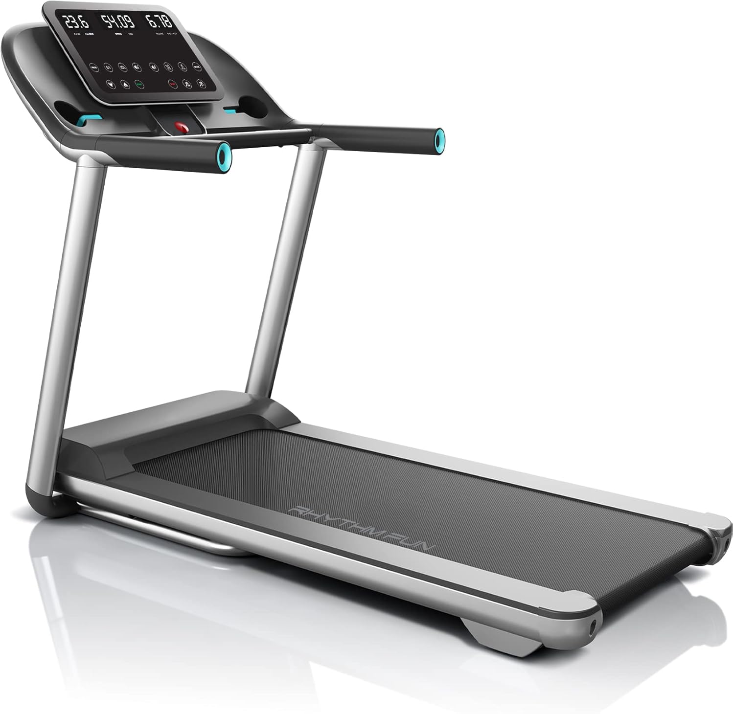 RHYTHM FUN Treadmill Folding Treadmill with Incline 3.5HP Electric Motorized Treadmill Super Shock-Absorbing Quiet Foldable Treadmill with Speaker