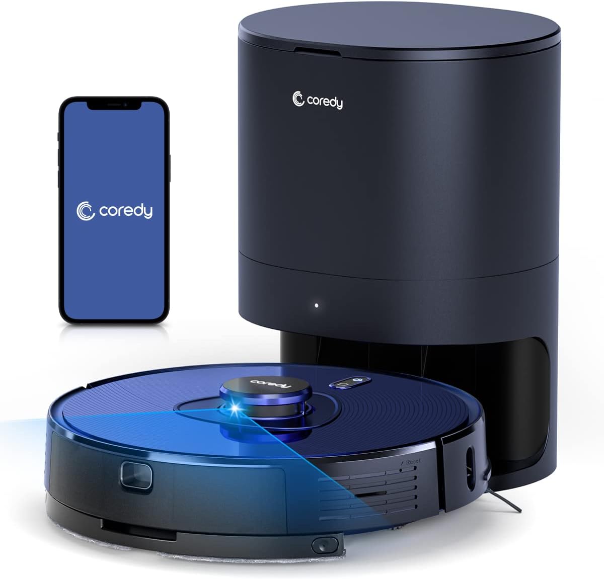 Coredy L900X Robot Vacuum Cleaner with Self Emptying Station, Lidar Navigation Robotic Vacuums and Mop Smart Mapping
