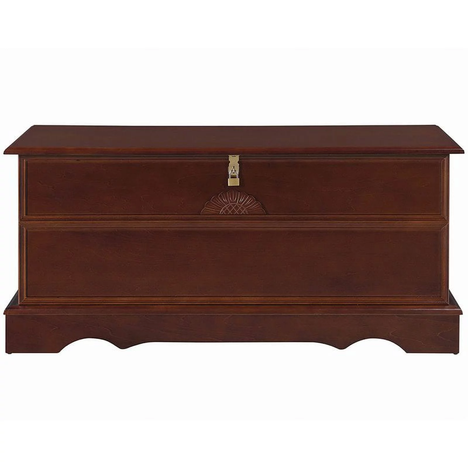 Kingfisher Lane Rectangular Traditional Wood Cedar Chest in Brown