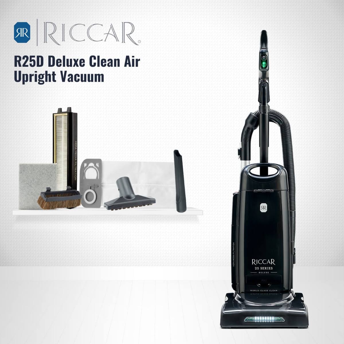 Riccar R25D Deluxe Clean Air Upright Vacuum