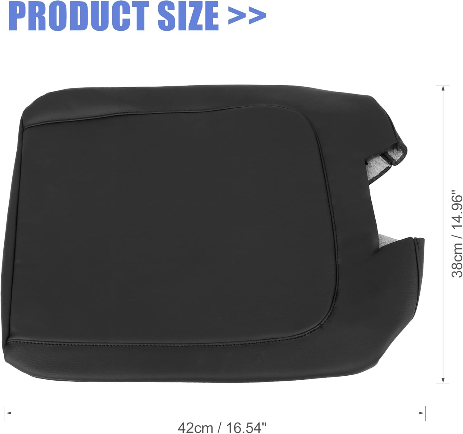 X AUTOHAUX Car Center Console Lid Armrest Seat Box Cover Protector Replacement Microfiber Leather for Dodge for Ram 1500 2500 3500 2009-2017 Black
