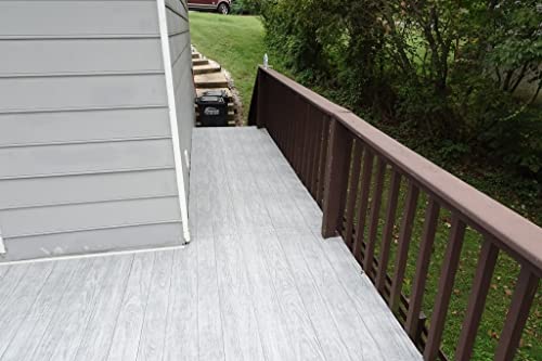 d-c-fix Outdoor Flooring Roll - Grey Oak Wood - 6' x 12', 72 sq.ft - Waterproof & All-Weather Floor Covering