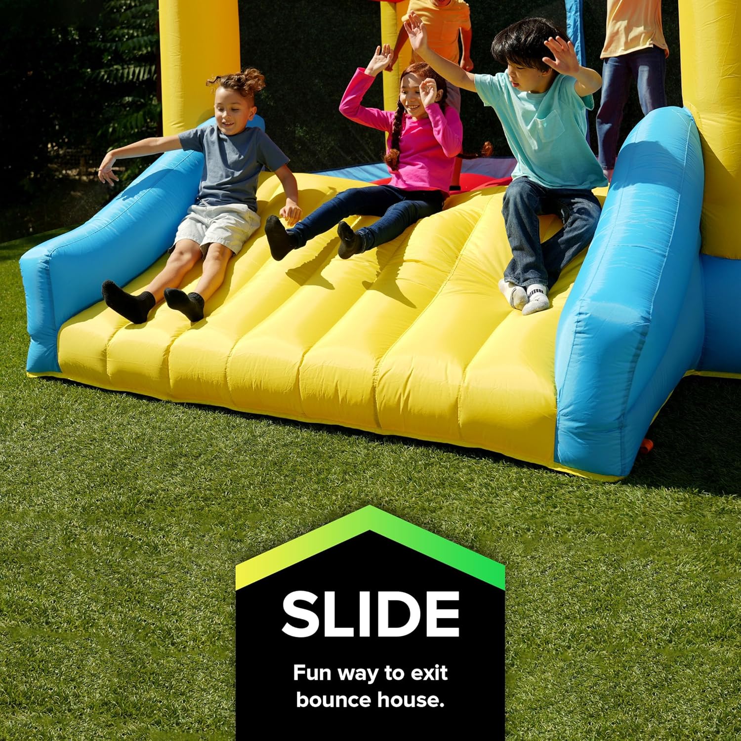 Sportspower 12.5' x 9.5' x 6.8' My First Jump N Play Inflatable Bounce House with Air Blower