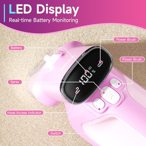 TAB Carpet Cleaner Machine, Portable Carpet Cleaner,Handheld Cordless Spot Lightweight Upholstery Stain Remover Deep Cleaner Shampooer for Pets