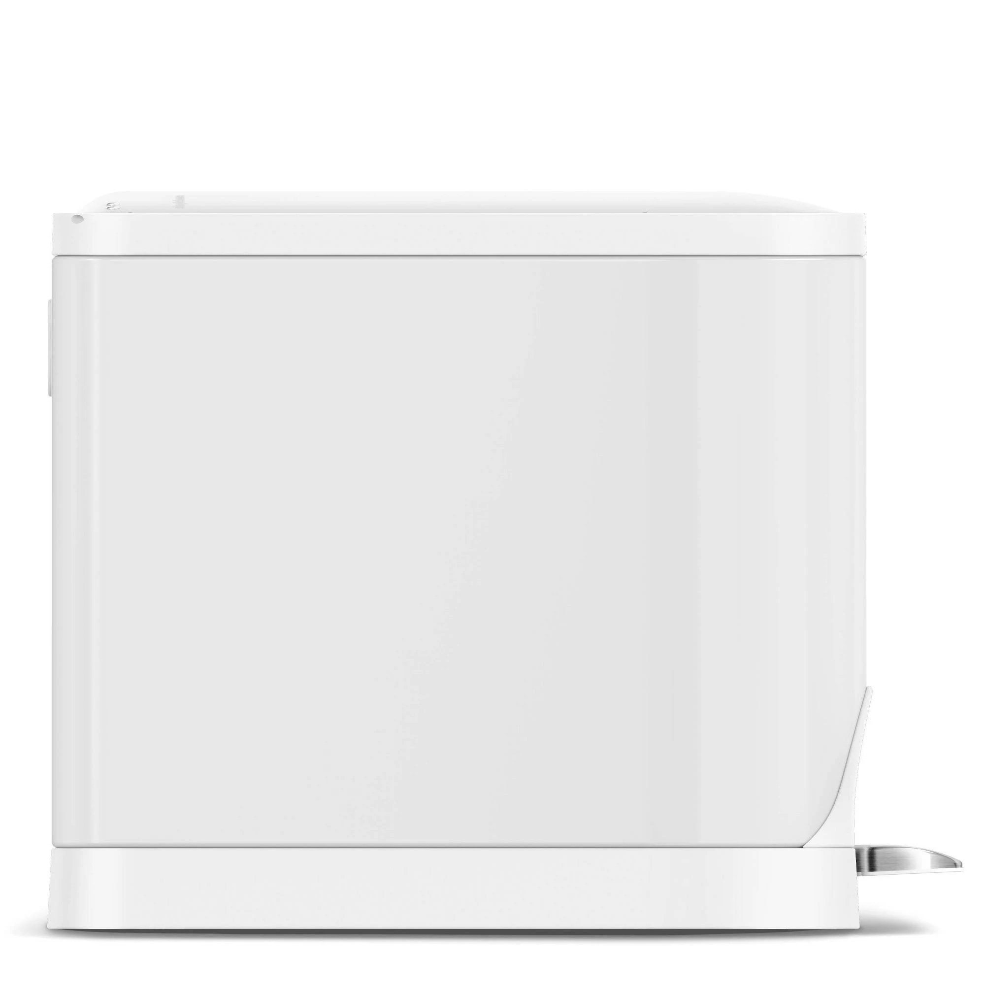 simplehuman 10L Butterfly Steel Step Trash Can White