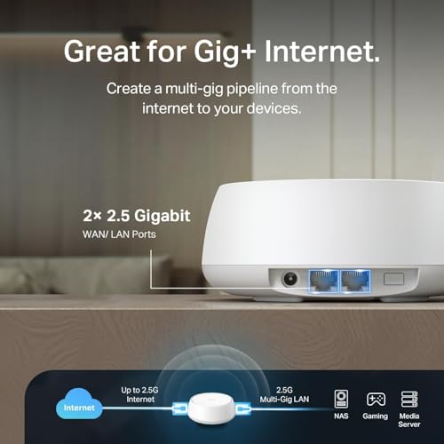 TP-Link Deco X55 AX3000 WiFi 6 Mesh System - Covers up to 6500 Sq.Ft, Replaces Wireless Router and Extender, 3 Gigabit Ports per Unit