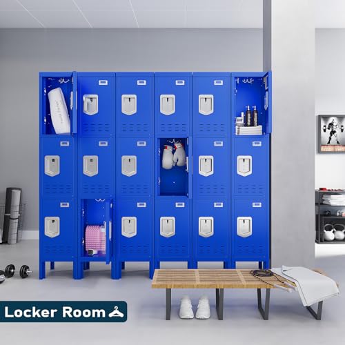 Metal Locker with 5 Doors,Lockers for Employees,66'' Steel Storage Locker for School,Gym, Office, Office,Garage