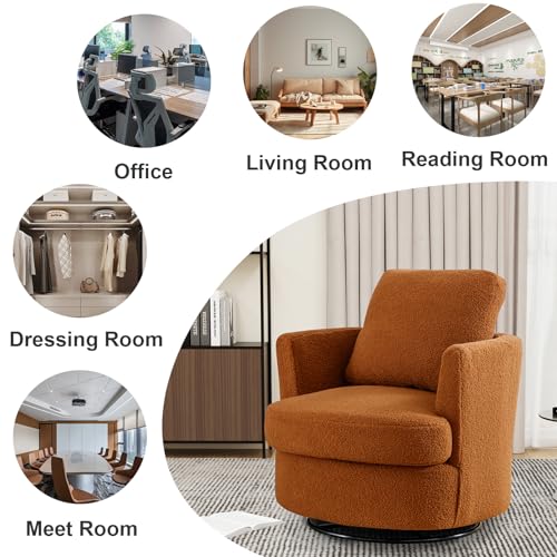 ODUWA Swivel Barrel Chair Set of 2