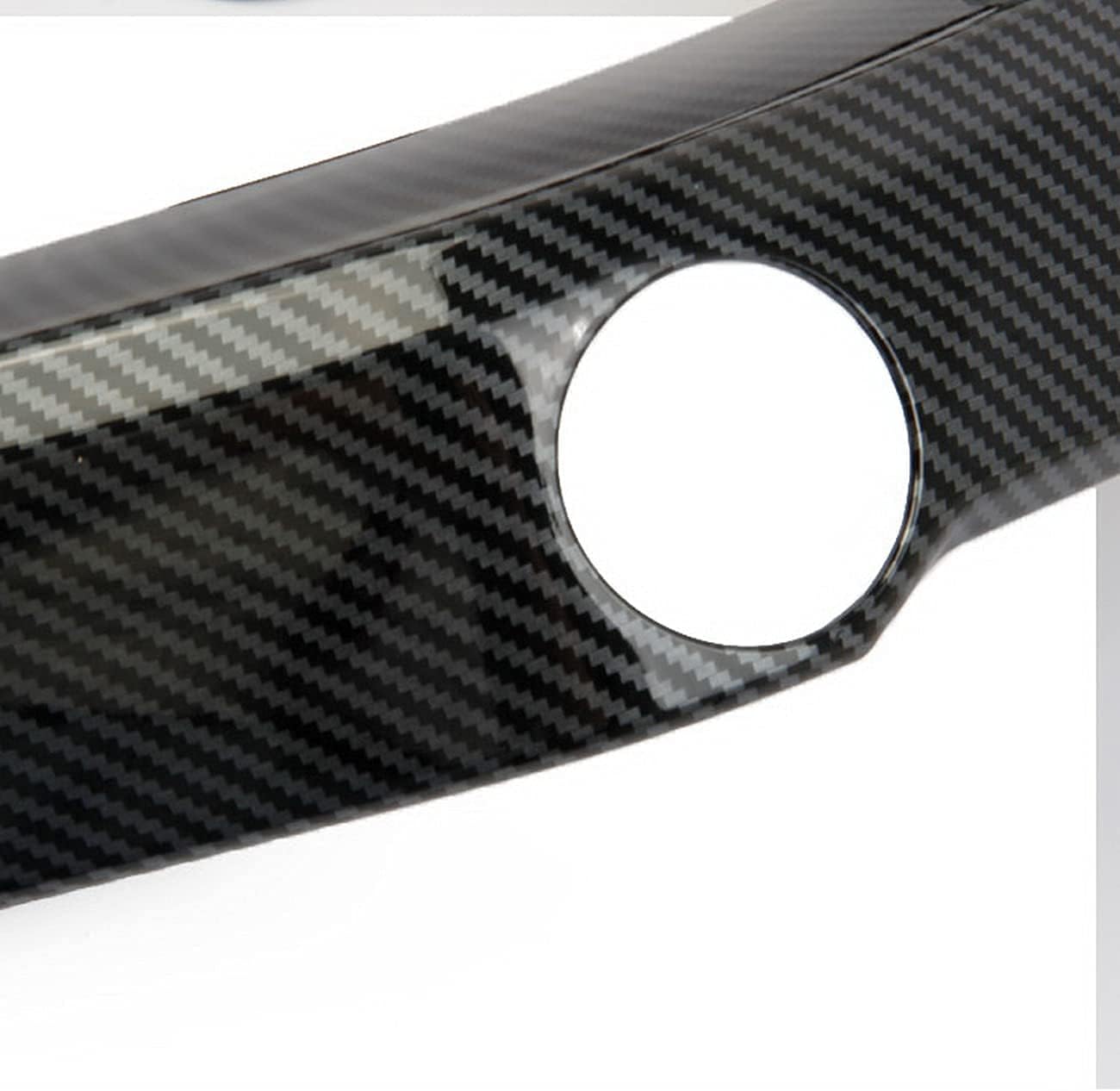 Korlot Carbon Fiber Grain Center A/C Air Outlet Vent Cover Trim for 2014-2021 Toyota Tundra