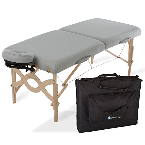 EARTHLITE Portable Massage Table Package AVALON – Reiki Endplate, Premium Flex-Rest Face Cradle & Strata Cushion, Carry Case (30”x73”)