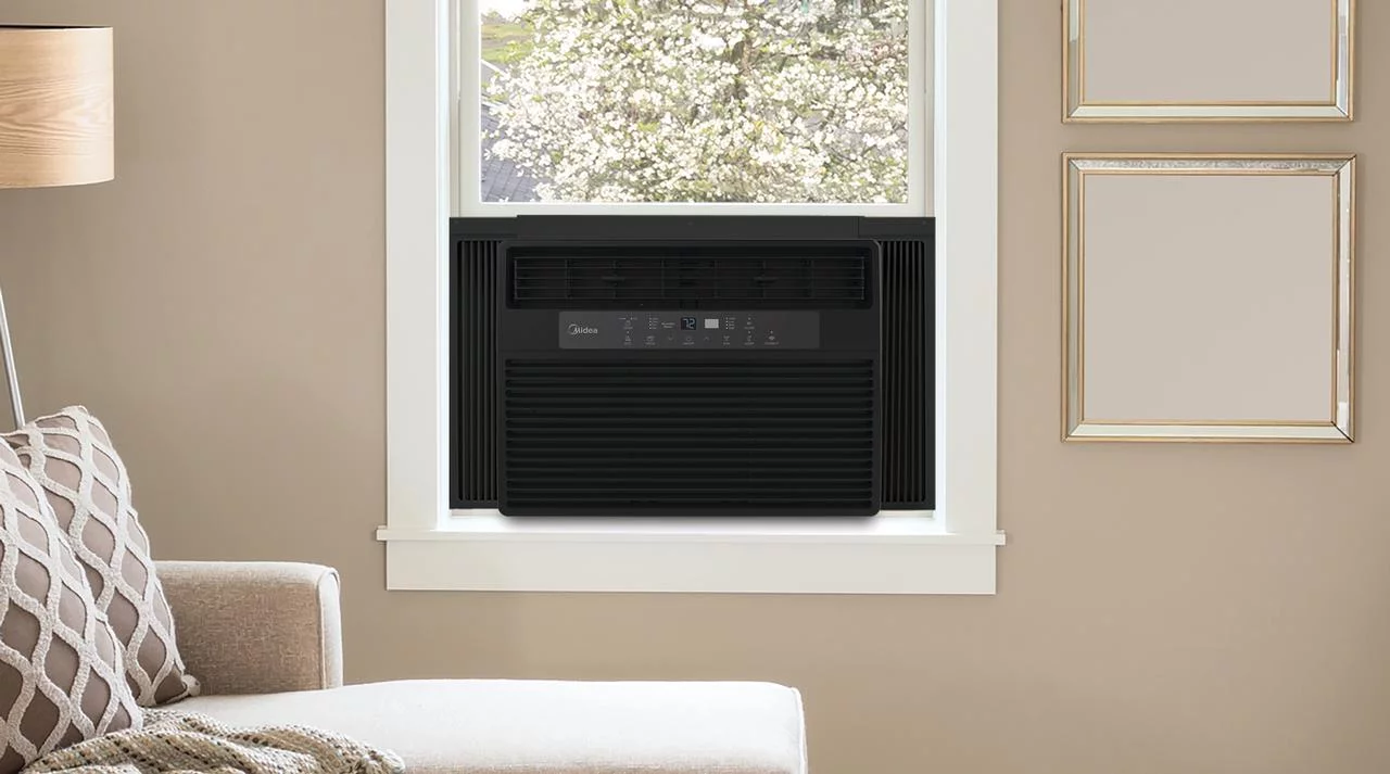 Midea 10,000 BTU 115V Smart Window Air Conditioner with Comfort Sense Remote, Black, MAW10S1WBL