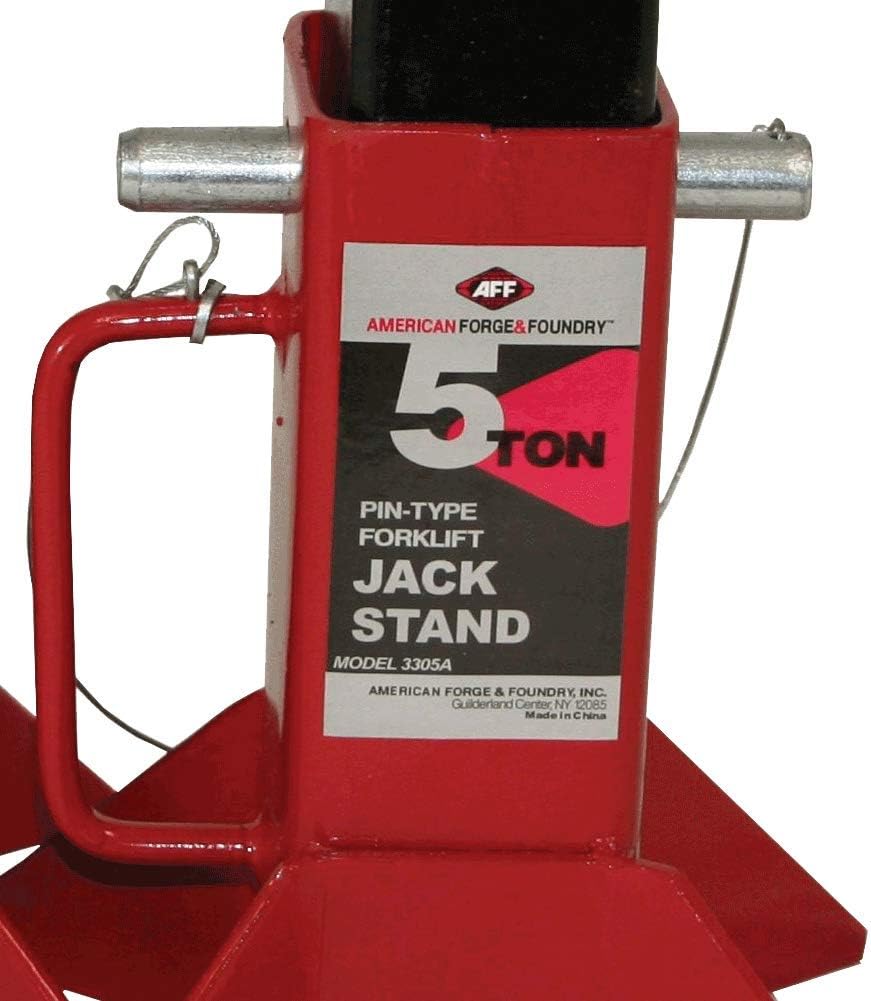 AFF Heavy Duty Pin Type Jack Stands, 5 Ton (10,000 Lbs) Capacity, 1 Pair, 3305A