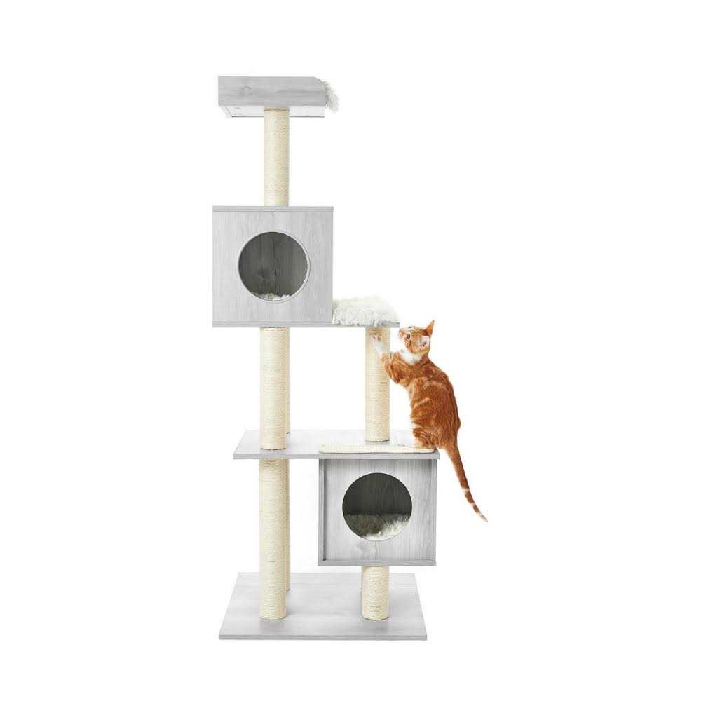 Frisco 62-in Modern Cat Tree Condo - Pet Supplies online store