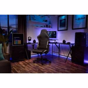 RESPAWN 110 Ergonomic PVC Gaming Chair-Racing Style High Back Office Chair -Integrated Headrest, Recline with Adjustable Tilt Tension & Angle Lock