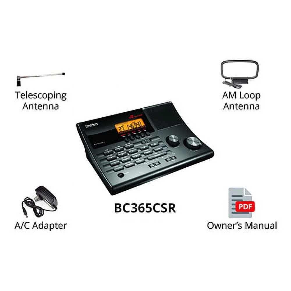 Uniden BC365CRS Clock/Radio Scanner with Weather Alert