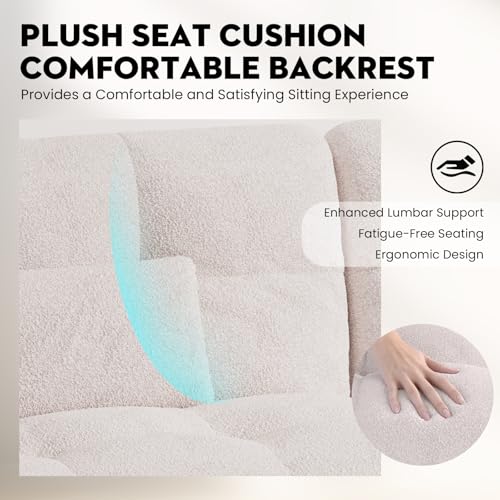 COMHOMA Convertible Futon Sofa Bed, 68″Fabric Futon Couch with Adjustable Backrest, Folding Futon Sleeper Recliner for Living Room Furniture (Black)