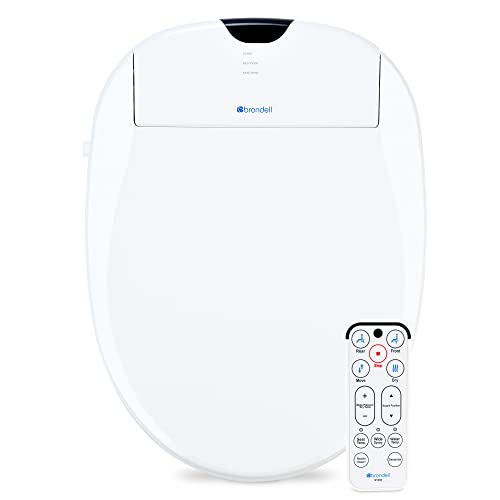 Brondell LS1800-EW Swash Electric Bidet Toilet Seat With Oscillating Stainless Steel Nozzle