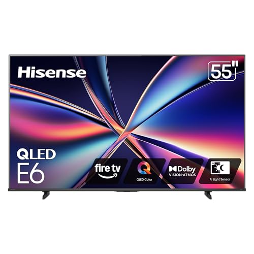 Hisense 50" Class E6 Series QLED 4K UHD Smart Fire TV (50E6QF, 2025 Model) - QLED, AI Light Sensor, Dolby Vision &middot; Atmos