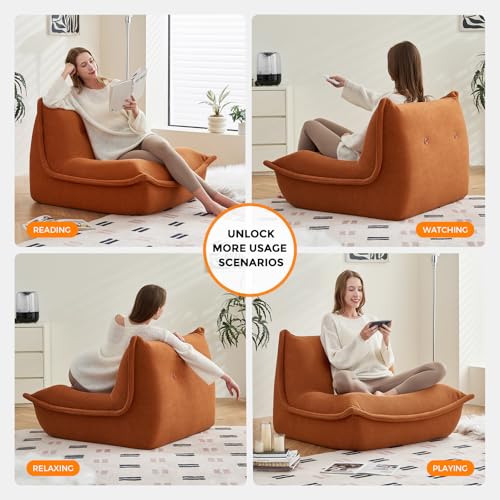 Bean Bag Chairs for Adults Giant BeanBag Chair Sofa Memory Foam Bean Bag Chair Couch with Ergonomic Design for Adults and Kids Home Living Room