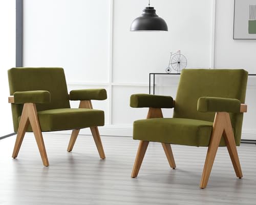 Mid Century Modern Boucle Sherpa Accent Chairs set of 2, Comfy Upholstered Reading Chairs, 22.5" Wide Arm Chairs for Living Room Bedroom