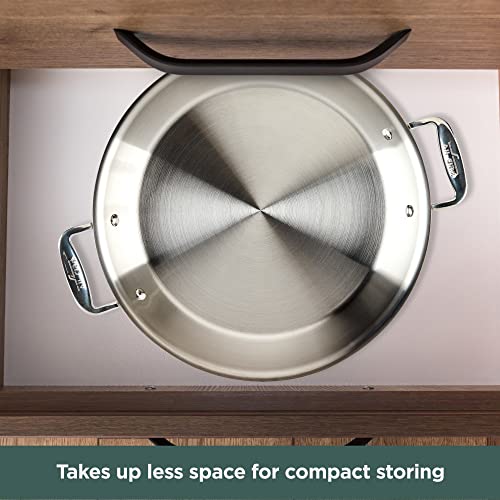 All-Clad D5 5-Ply Brushed Stainless Steel Universal Pan 4.5 Quart Induction Oven Broiler Safe 600F Pots and Pans, Cookware Silver