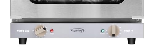 KoolMore 32 in. Commercial Countertop Convection Oven, Holds Full Size Pans, 4 Racks and 3500W of Power, 240V in Stainless-Steel