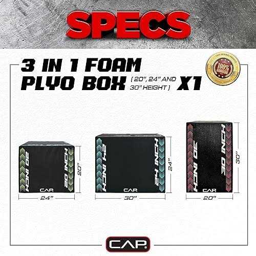 Cap Barbell 3-in-1 Foam Plyometric Box - Sports Supplies Online Store