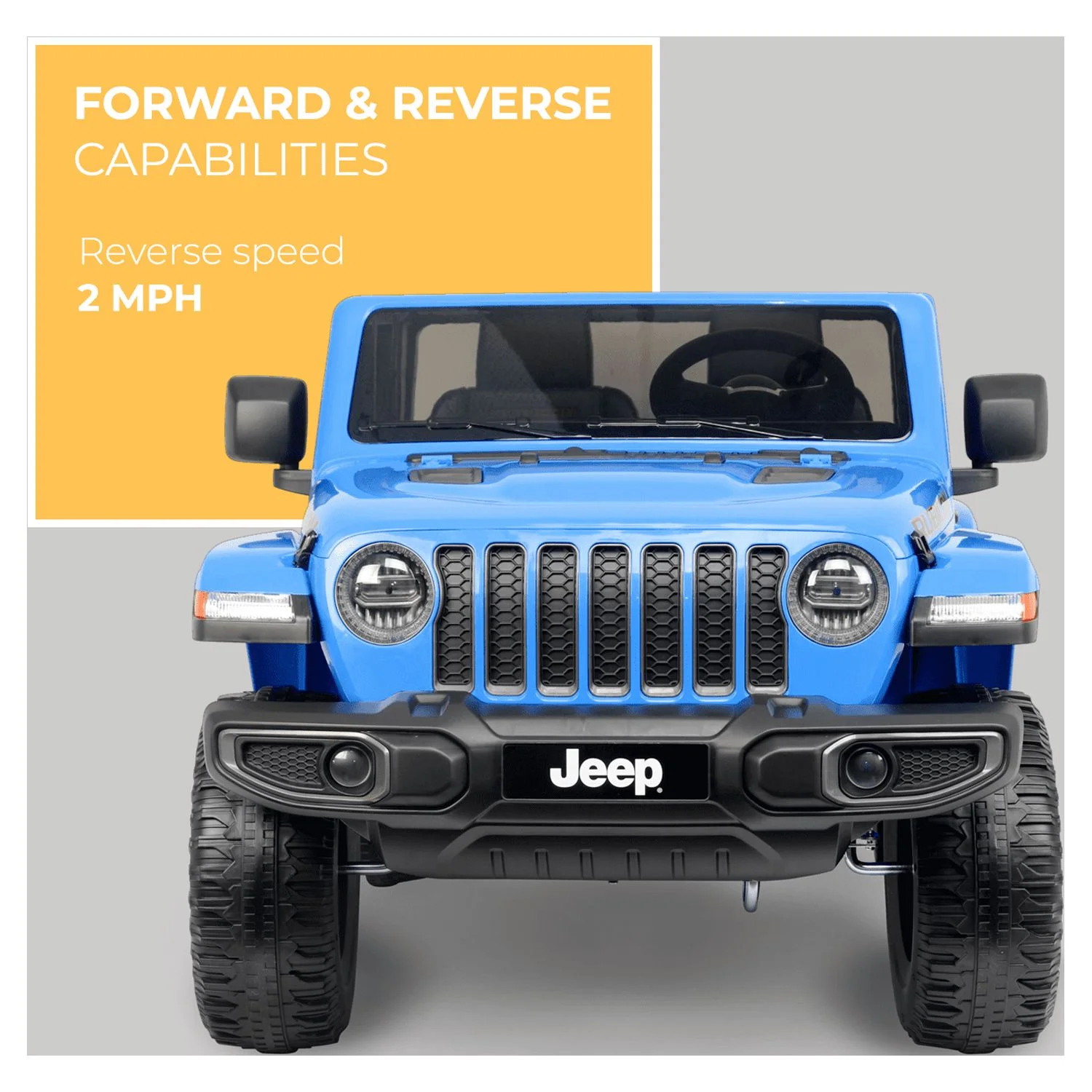 12V Jeep Gladiator Battery Powered Ride-on Vehicle for Kids, in Blue by Hyper Toys, for a Child Ages 3-8 - Radiant Selections