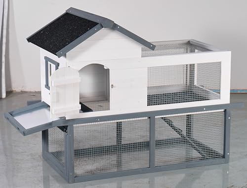 122" Large Chicken Coop with Run,Outdoor Chicken Run W/Nesting Box & Perch,Wooden Hen House W/Ramp & Sliding Trays