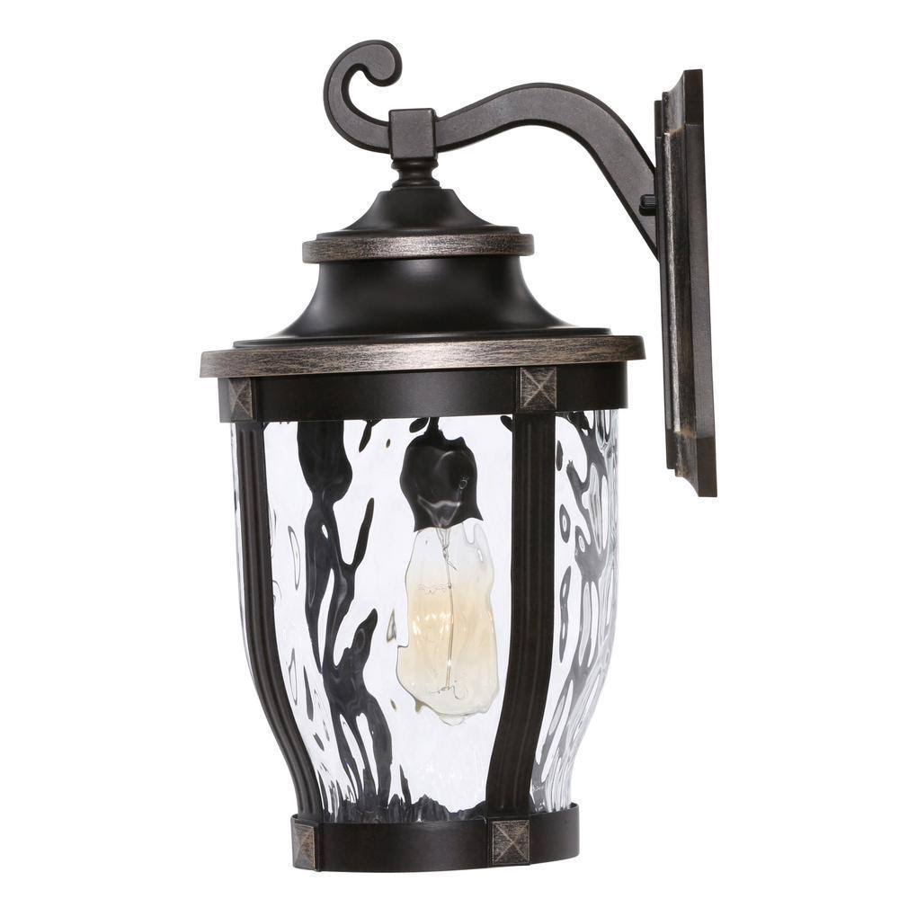 Home Decorators Collection Mccarthy 1-Light Bronze Outdoor Wall Mount