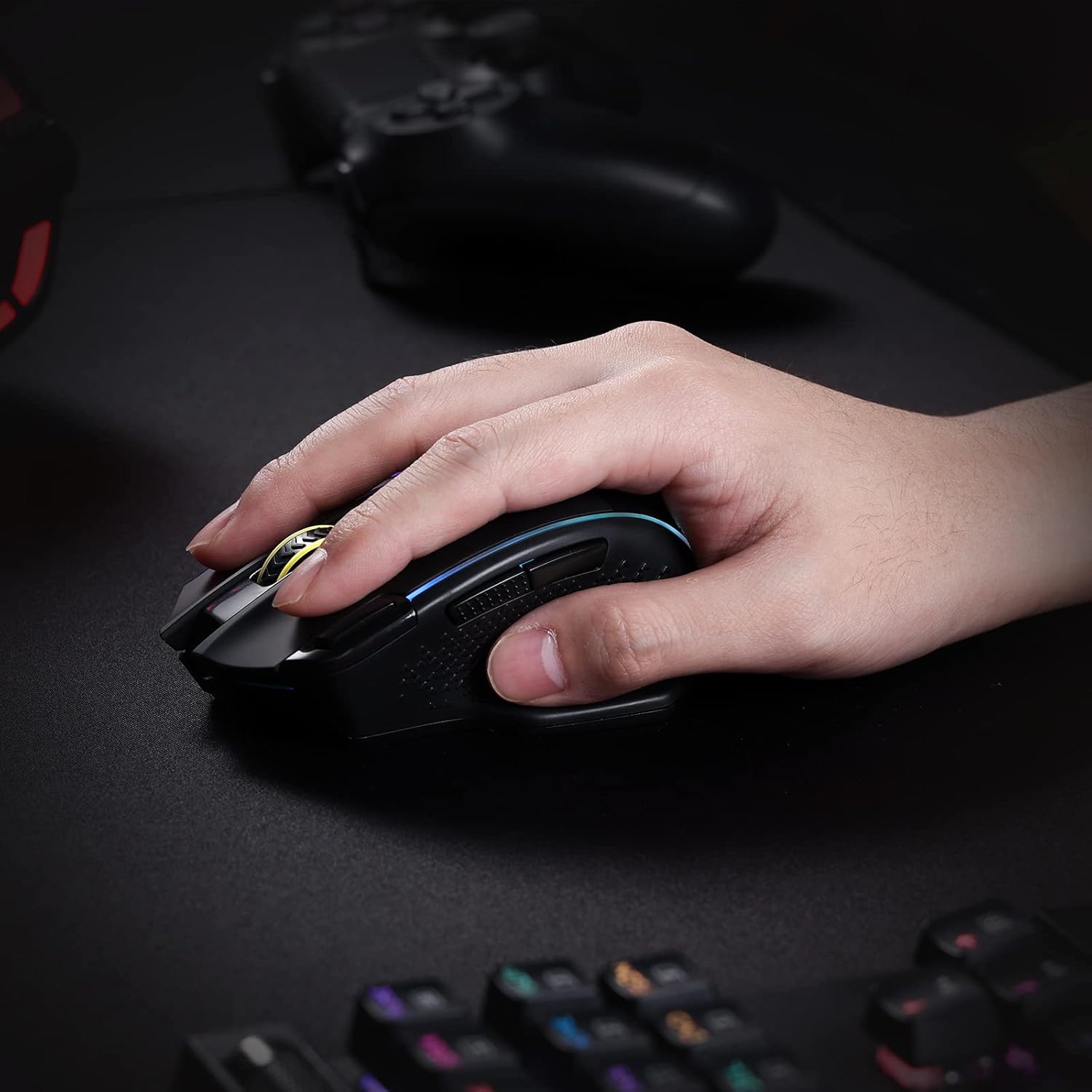 Redragon M991 Wireless Gaming Mouse, 19000 DPI Wired/Wireless Gamer Mouse w/ Rapid Fire Key, 9 Macro Buttons