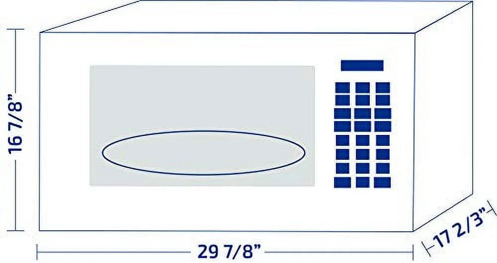 Impecca OM-1600W 30" Over the Range Microwave with 1.6 cu. ft. Capacity; 1000 Watts Cooking Power; 300 CFM and Child Lock in White