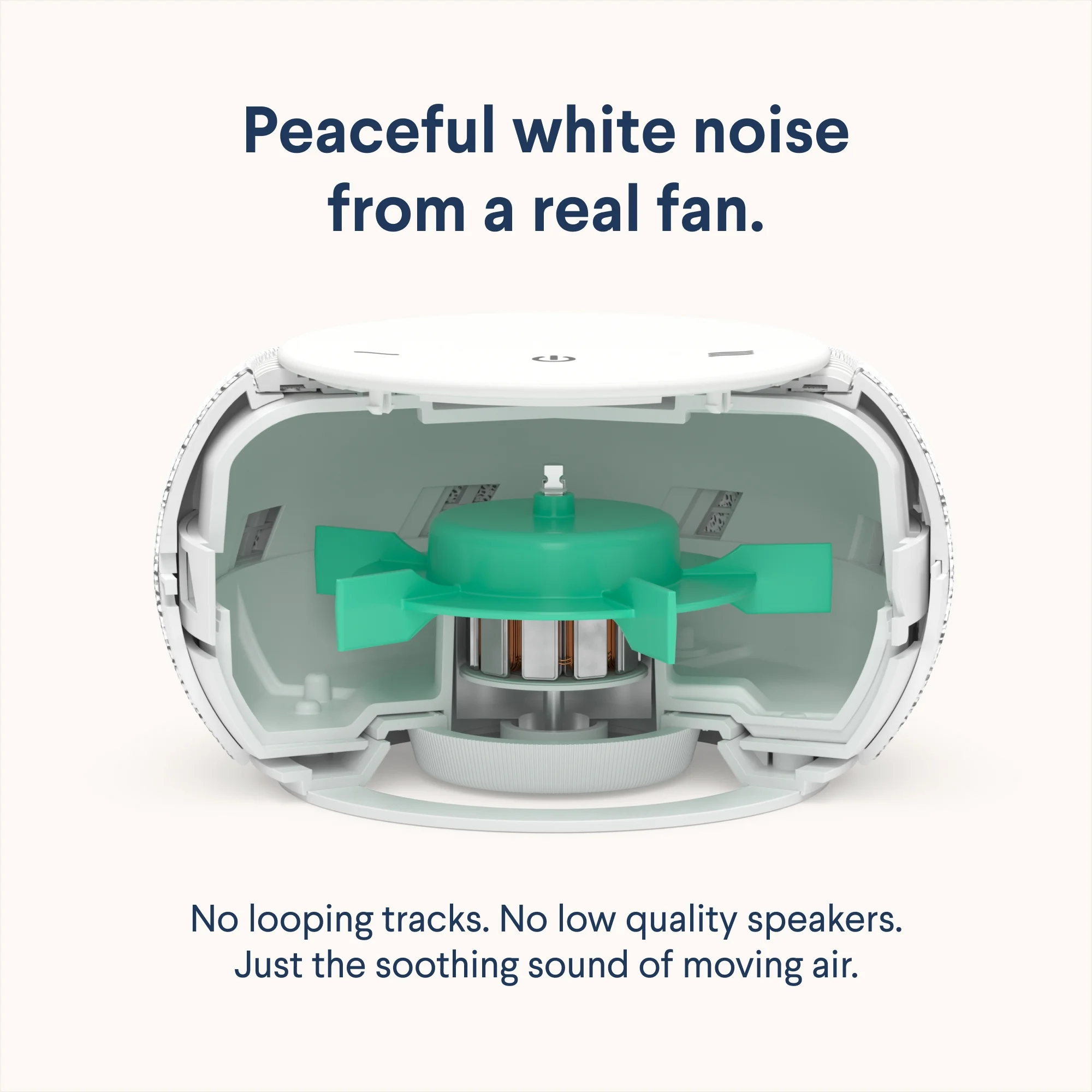 SNOOZ Pro - Smart White Noise Machine – Real Fan Inside, Non-Looping White Noise, Adjustable Tone & Volume – App-Based Remote Control, Sleep Timer