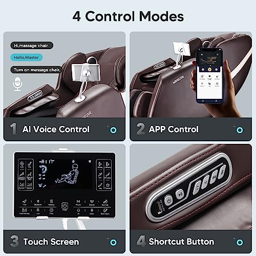 Full Body Airbag Massage Chair: 2025 Shiatsu Zero Gravity Massager Chairs - AI APP Control Back Heating
