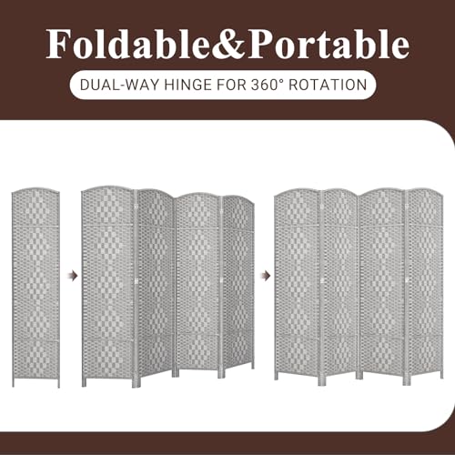 Room Divider, Room Dividers and Folding Privacy Screens, 16in Privacy Screen, 6 Panel Temporary Wall Partitions, 6ft Space Separation Panel Screen